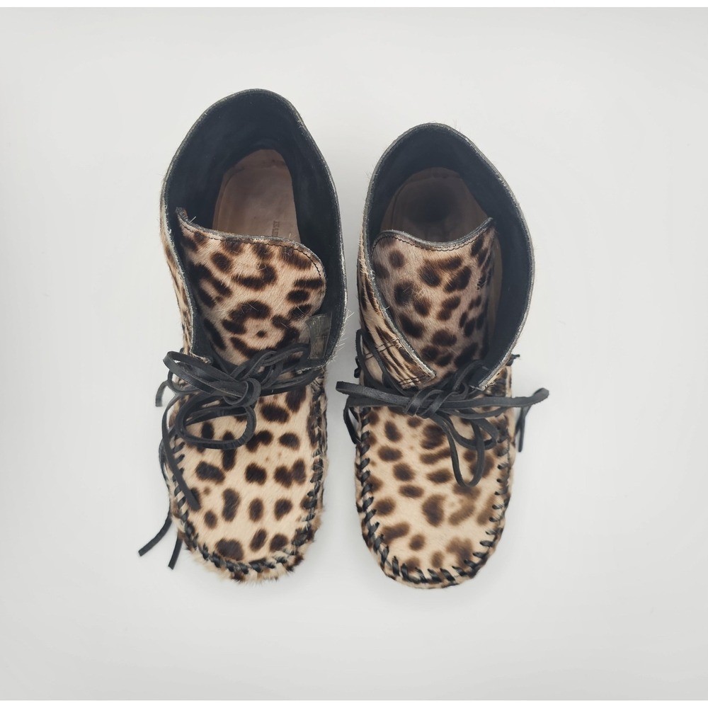 Isabel Marant Wild Arapaho Flavie Calf Hair Boots Size 36 US 5.5-6 Animal Print - Picture 5 of 8